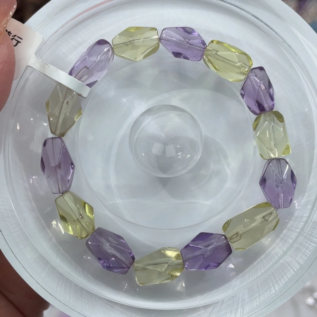 未镶嵌手串水晶008巴西紫水晶柠檬黄水晶随行8m+