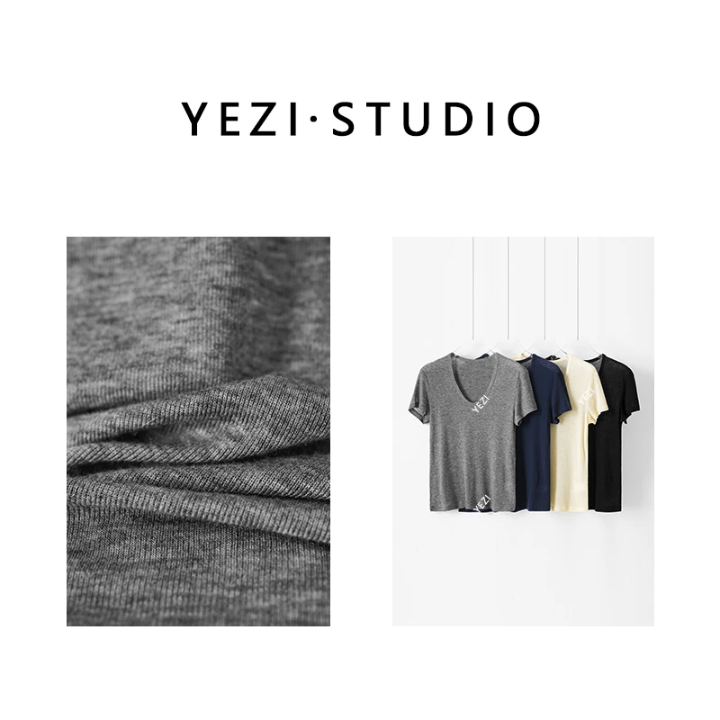 两件加购【柔肤T】高端爽滑裸感后中法式缝U领短袖T恤25217010-周年