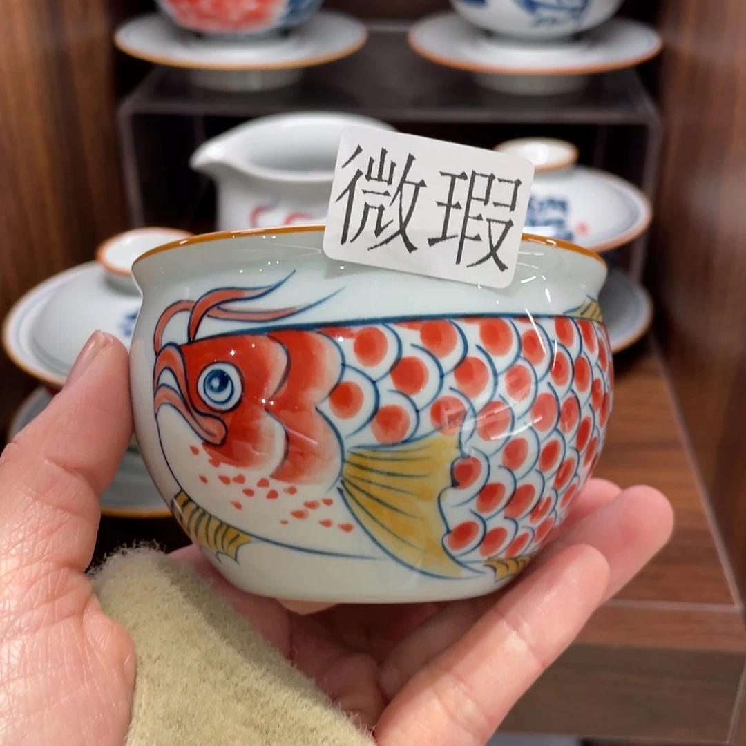 微瑕釉下彩纯手绘