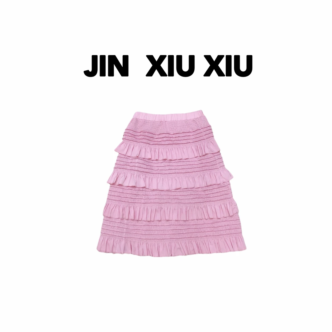 JINXIUXIU【深圳南油】825春夏新款百搭韩系甜美蛋糕裙