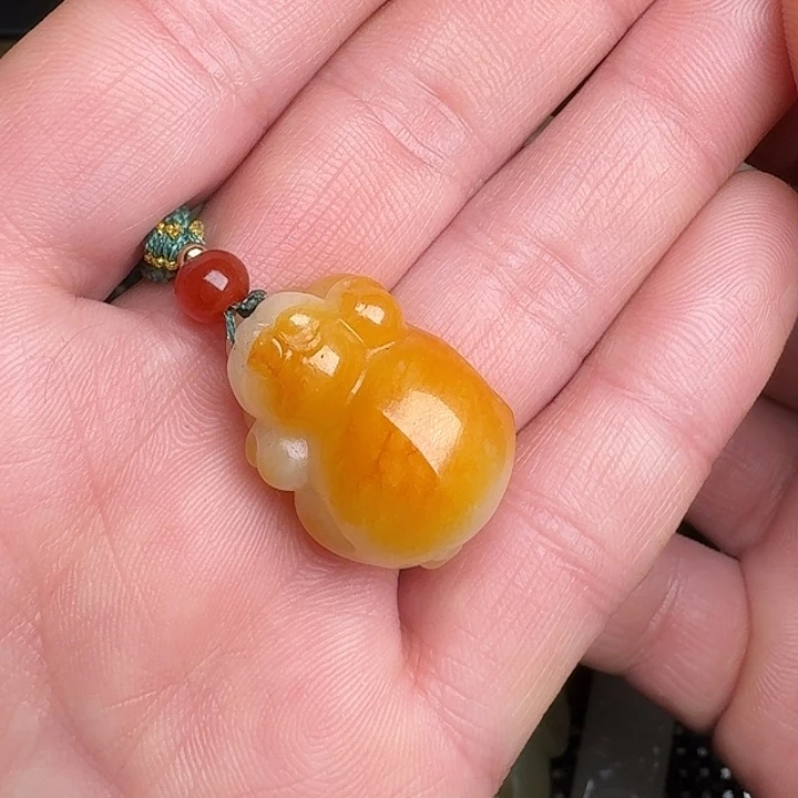 和田玉挂件未镶嵌老*.