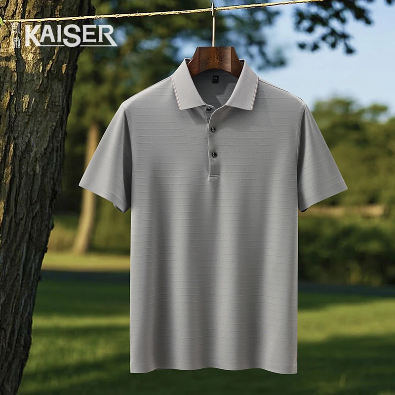 KAISER/凯撒5603【进口】【三醋脂纤维+桑蚕丝】夏季男士短袖POLO衫男