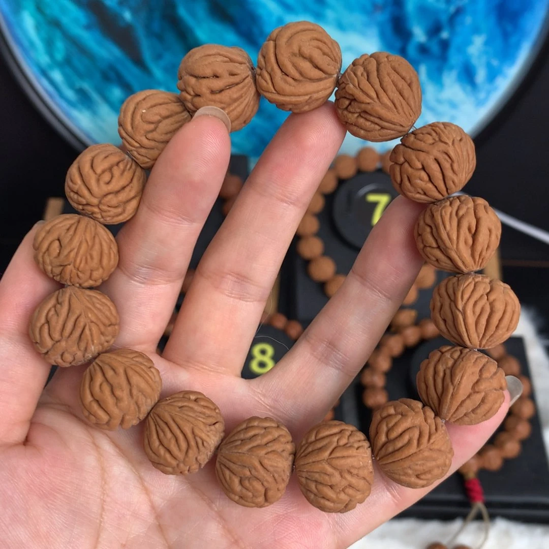 手串文玩核桃20柳叶纹