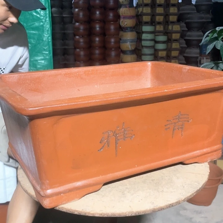 新品50红色马槽花盆