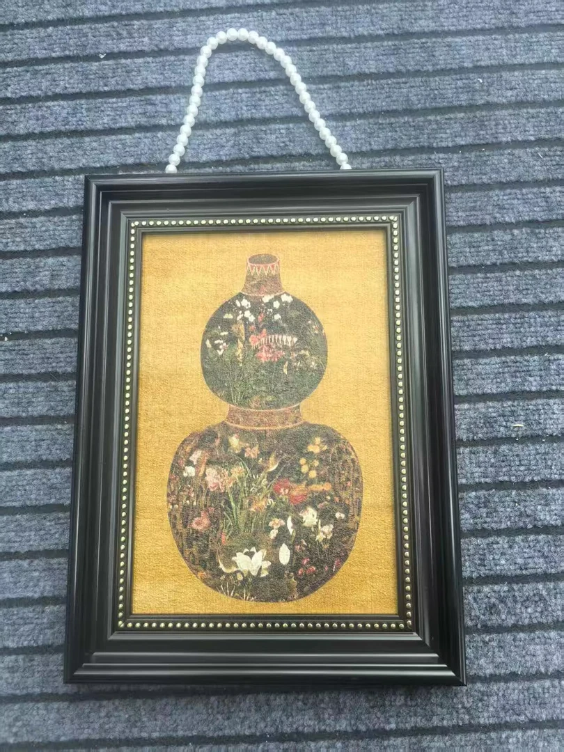福禄招财画装饰画新中式复古摆件客厅玄关卧室相框中古风挂画DK22