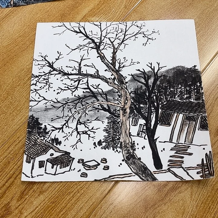 姜奇老师山水作品33×33
