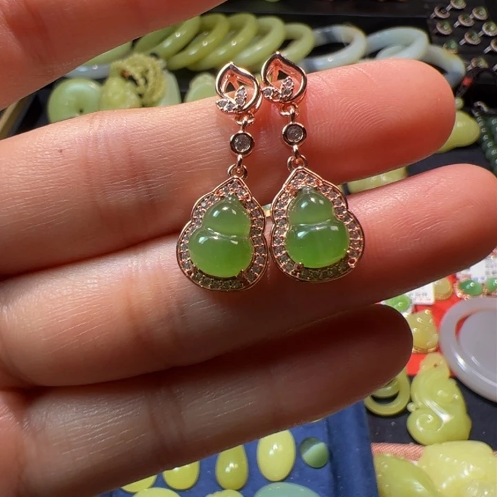 和田玉颈饰银S925镶嵌