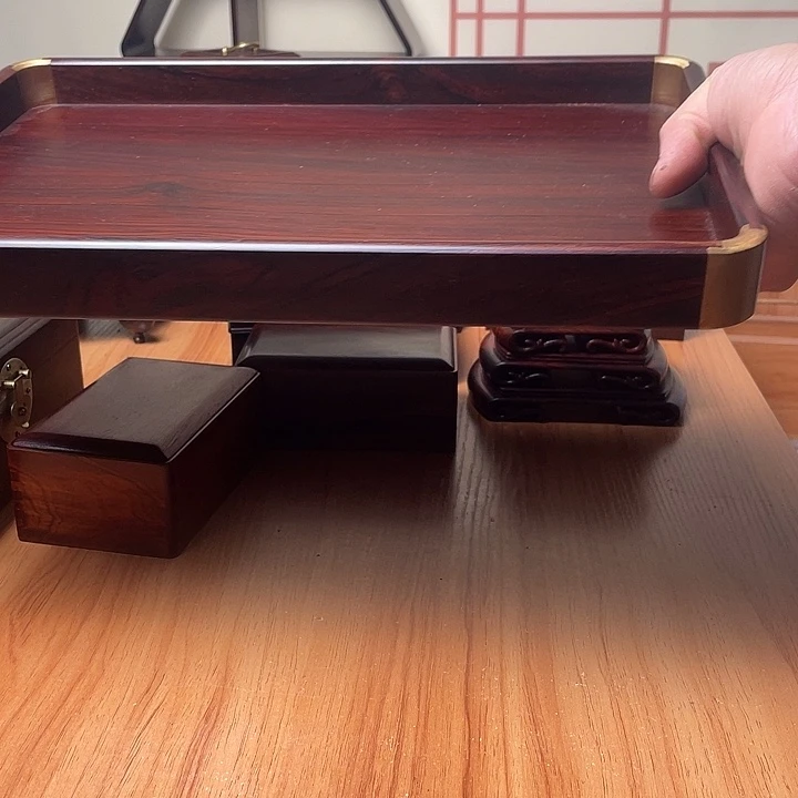 微凹黄檀（南美大红酸枝）茶盘