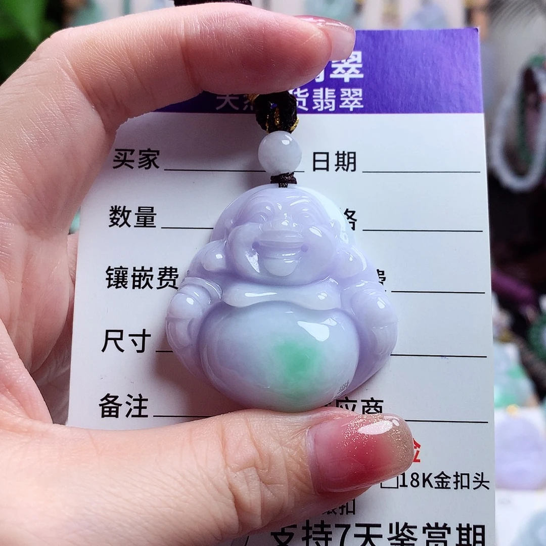 翡翠未镶嵌颈饰佛公05