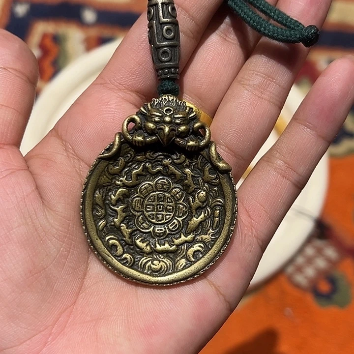 铜星月菩提吊坠项链吊坠