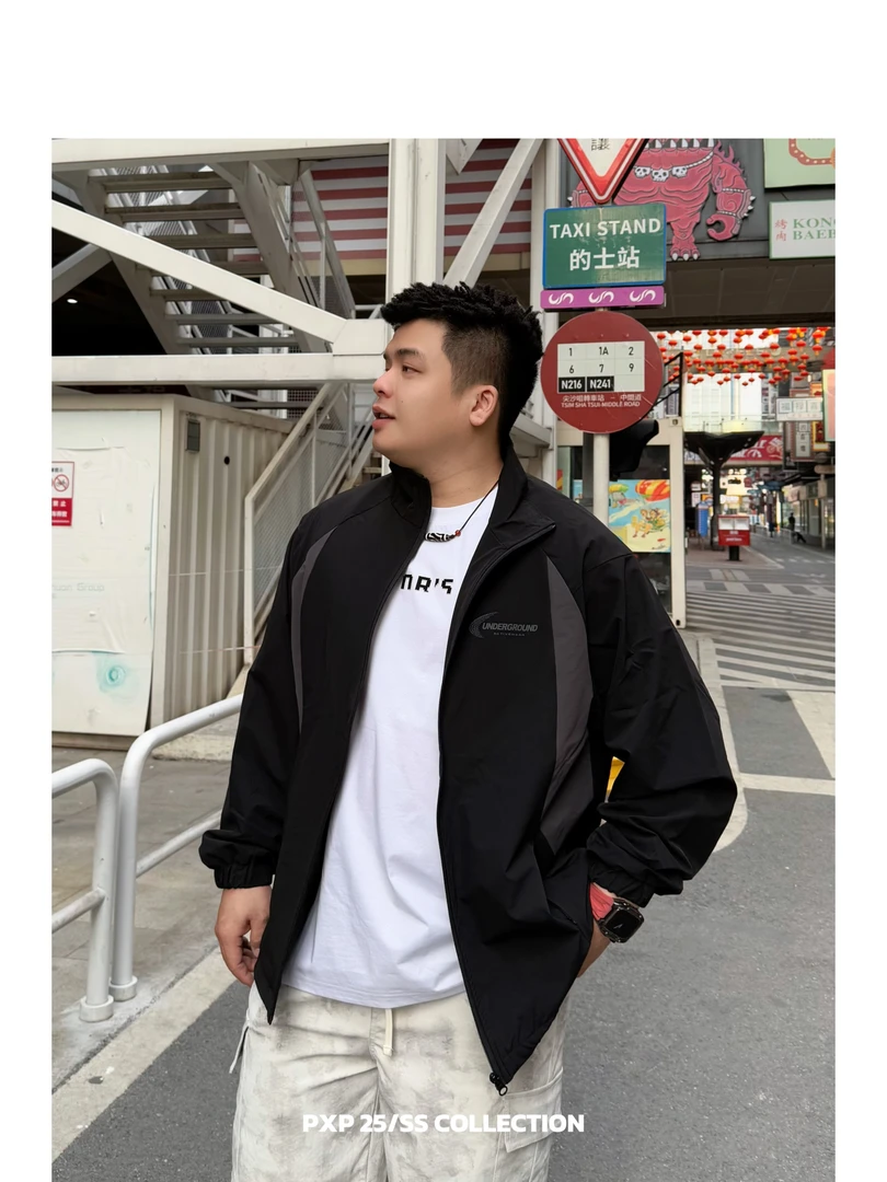 【秋款外套】男士夹克胖子男生穿衣大码男装微胖风衣男装秋季S3508