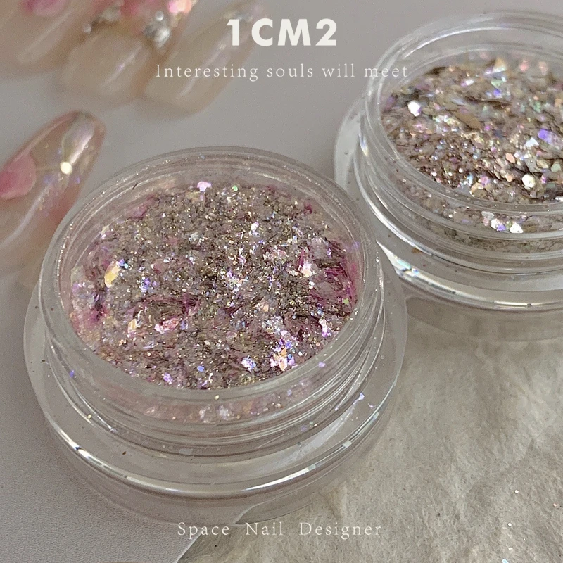 1CM2原创美甲 甜粉GIRIS 闪粉亮片甜酷 闭眼入 系列 炒好看哦