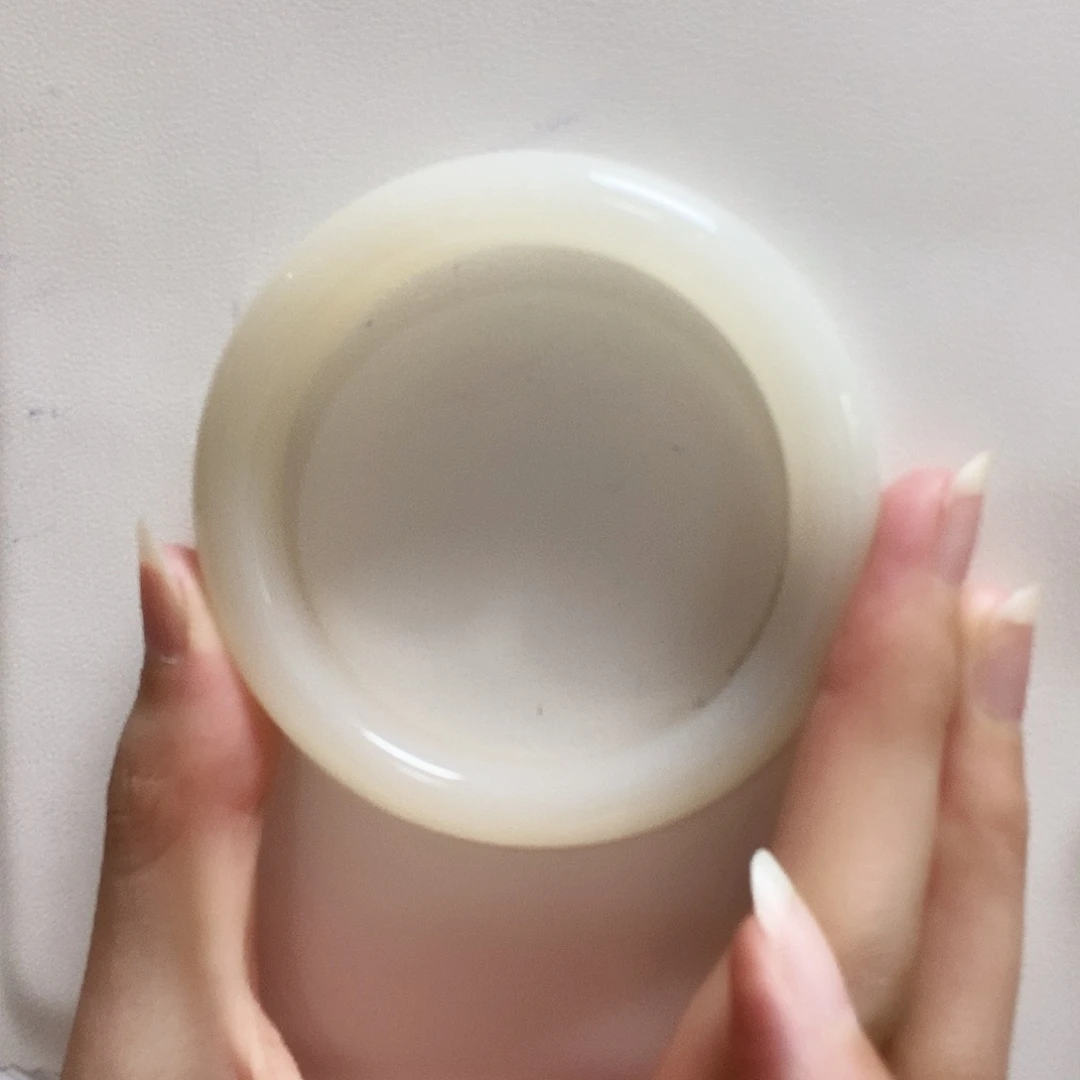 和田玉手镯未镶嵌简单57