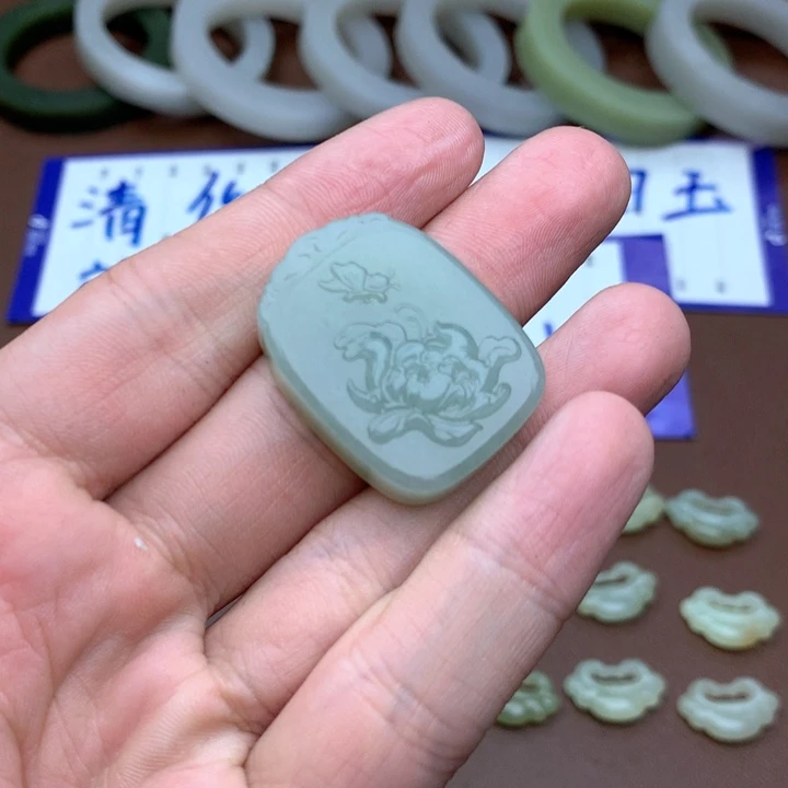 和田玉珠宝半成品未镶嵌希*