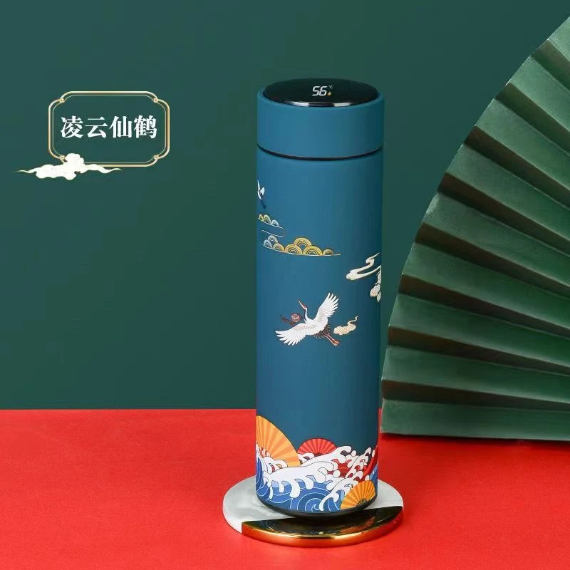800ML-900ML国风礼品高档保温杯旅行不锈钢304耐高温泡茶大容量水