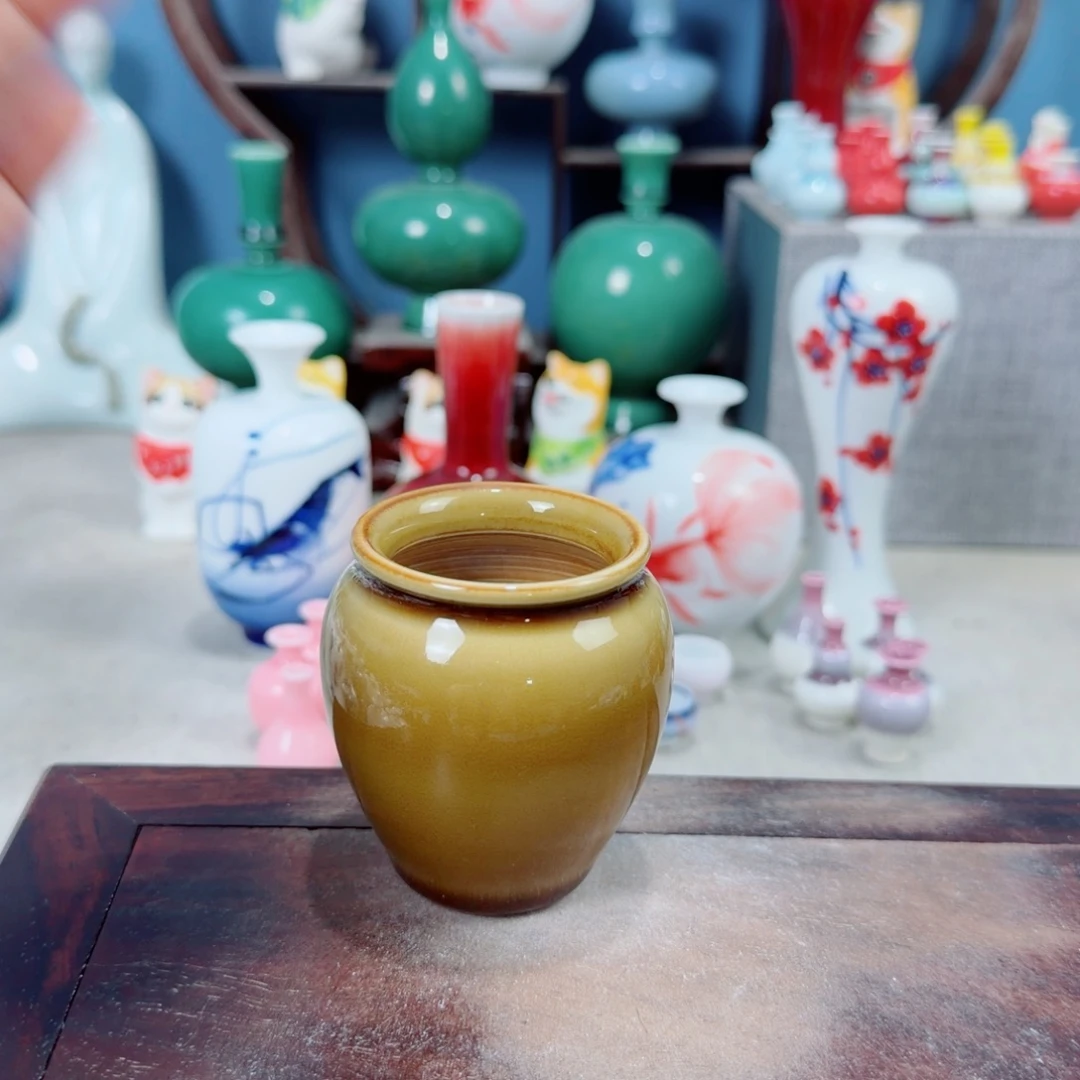 陶瓷手工小花器摆件
