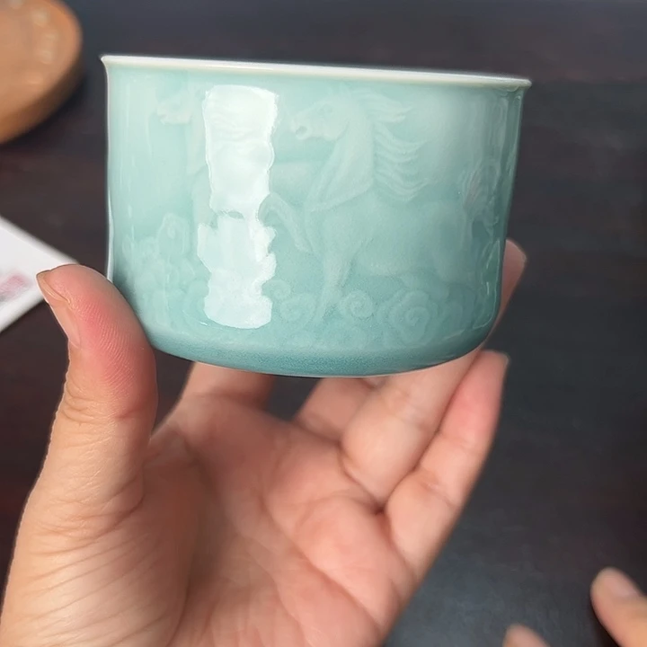 龙泉云间青瓷小米茶器