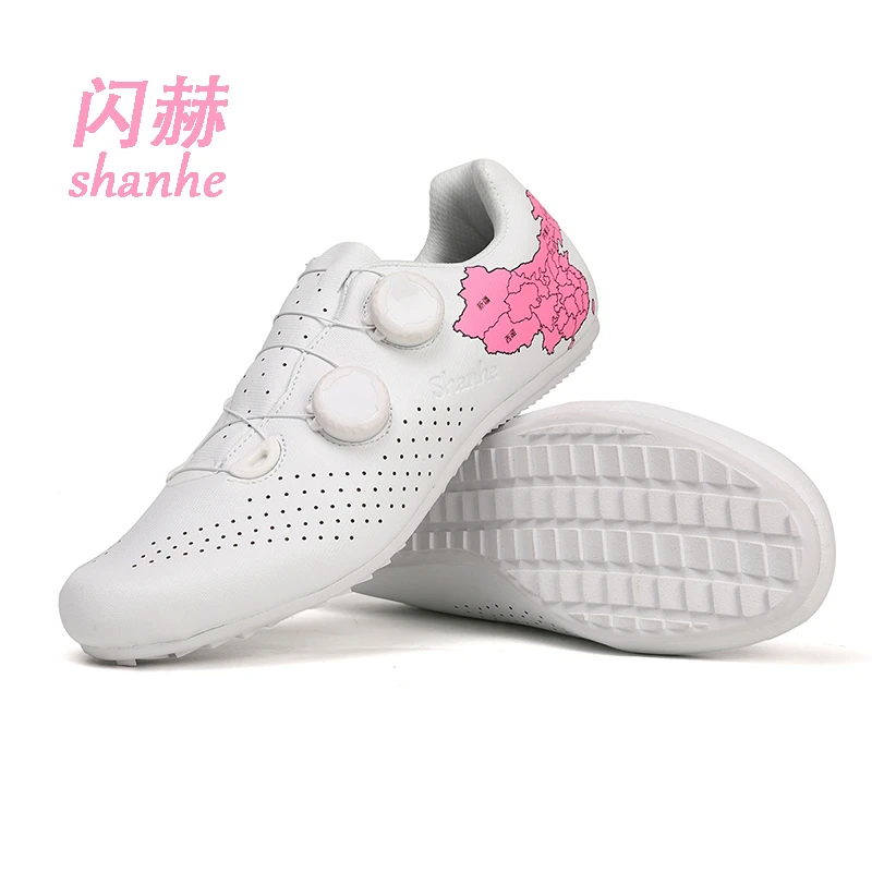 SHANHE闪赫公路车山地车平底骑行鞋轻量硬底自行车平踏助力鞋男女