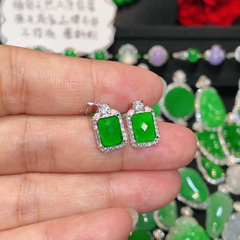 【闪购商品】未镶嵌翡翠耳饰天然翡翠