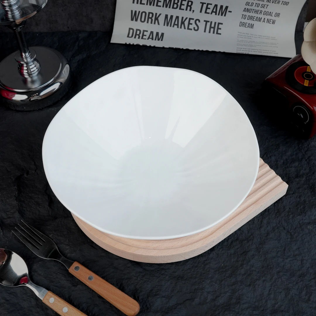 9寸【紫金斗碗】景德镇高温高白泥 家用陶瓷高颜值碗盘餐具浮雕