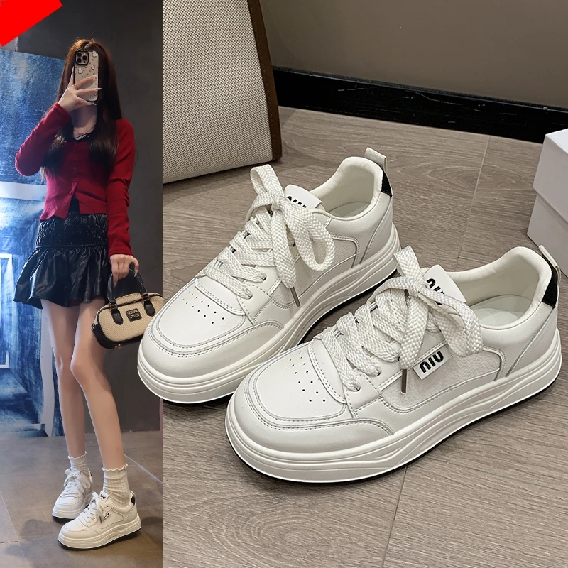 爆款小白鞋女平底2025秋季新款时尚韩版百搭运动休闲鞋学生板鞋女