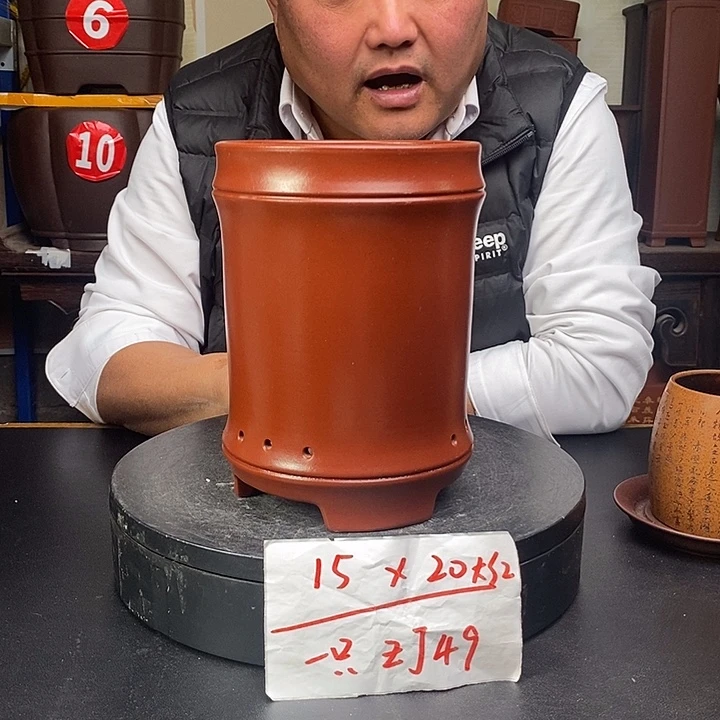 紫砂花盆货号一只ZJ49