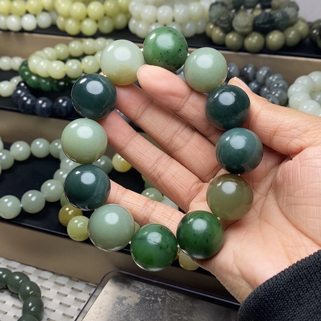 和田玉未镶嵌手链卡20