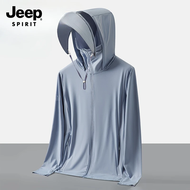 JEEP SPIRIT吉普夏季防晒衣户外运动防紫外线皮肤衣防晒服外套女