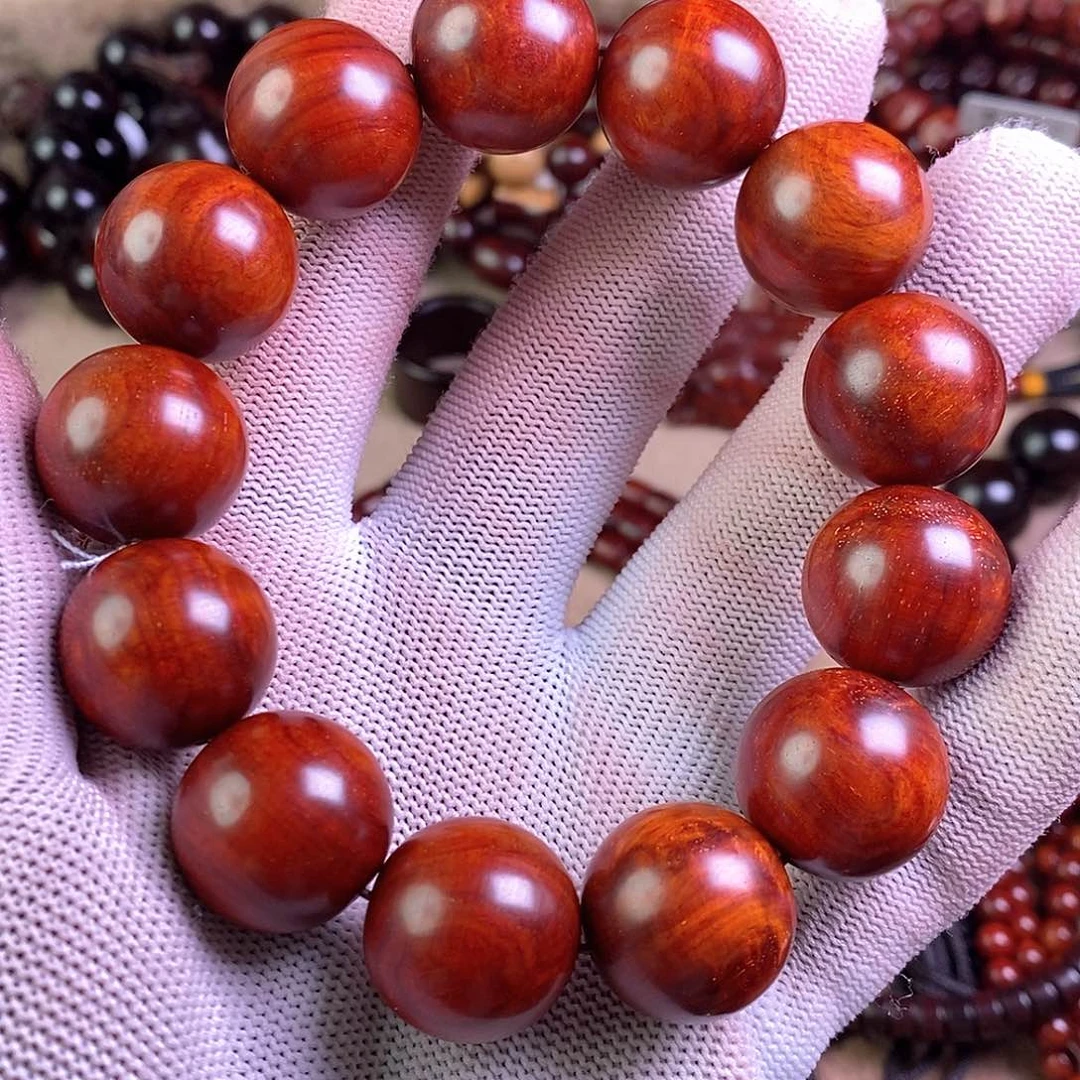 小叶紫檀手串/手链?****?1.8无胶无蜡超泥金星