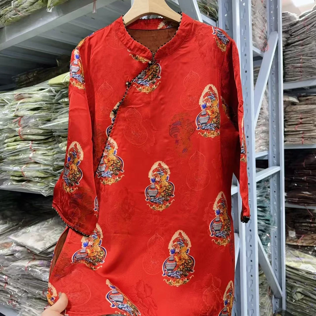 新中式改良旗袍连衣裙宽松连衣裙-5352