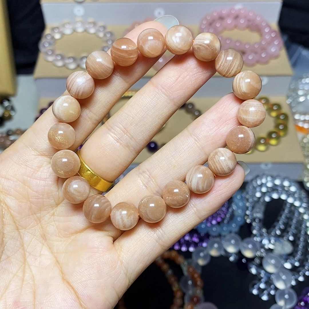 未镶嵌手链水晶天然橙月光手串