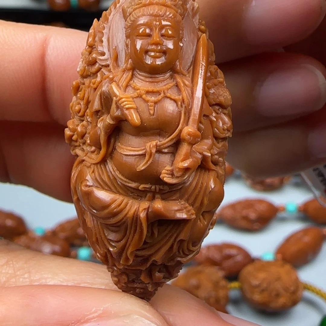 橄榄核手串/手链松*2.2尺寸水晶核九龙文殊
