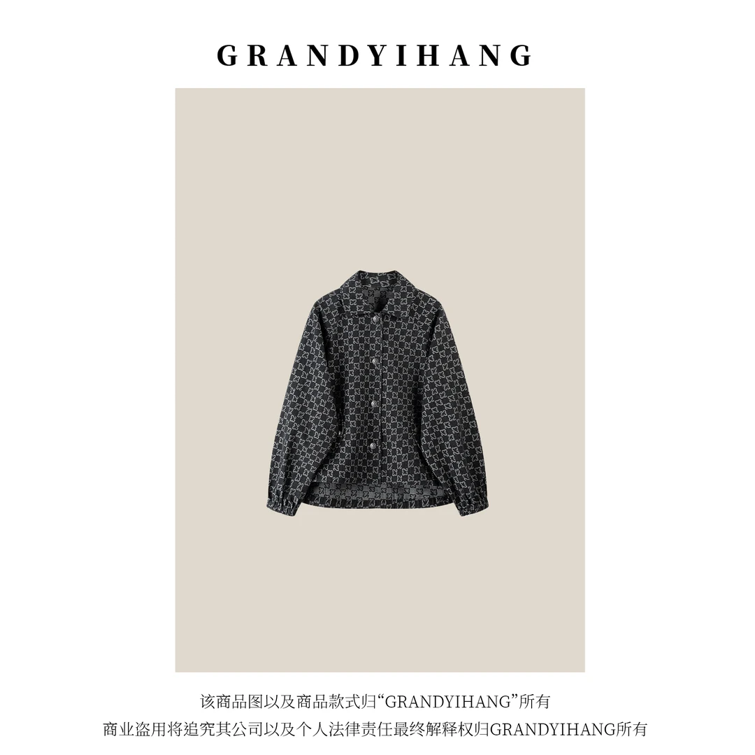 （艳姐推荐）早秋新款宽松休闲字母外套24282