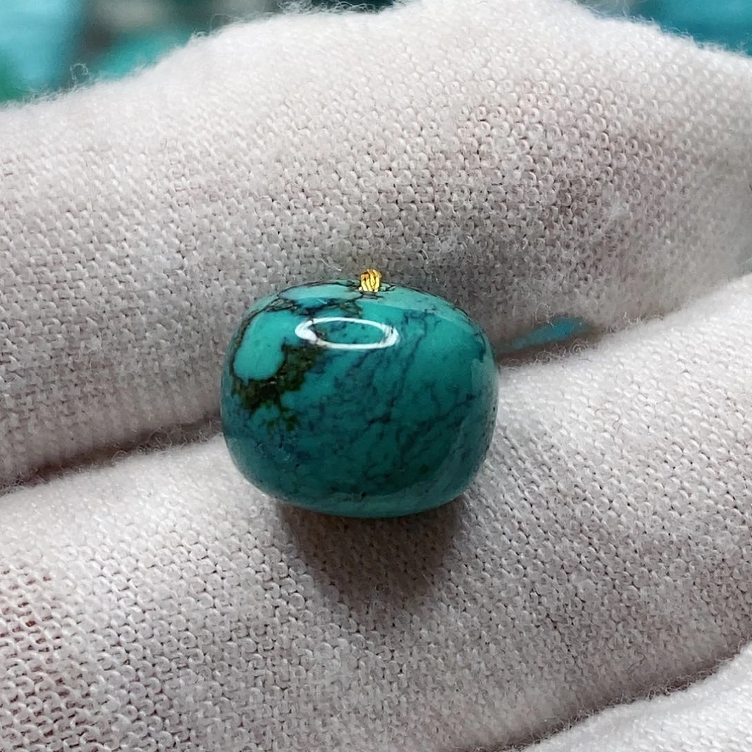 绿松石未镶嵌天然原矿 地大质检11.4mm