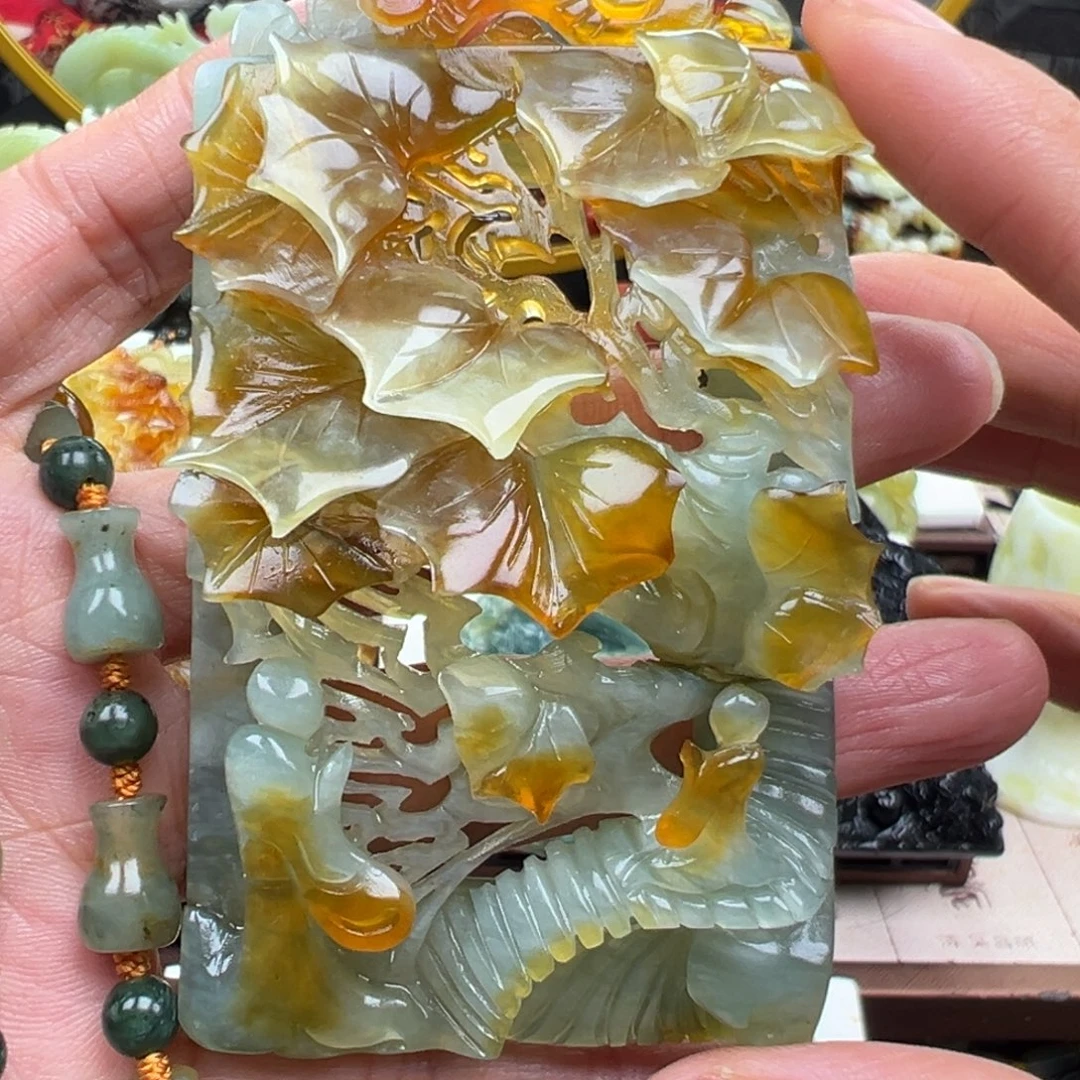 岫玉未镶嵌挂件挂件