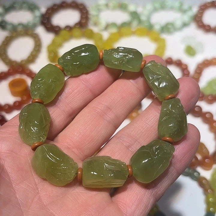 蛇纹石玉未镶嵌手串