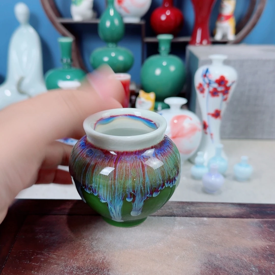 陶瓷手工小花器摆件