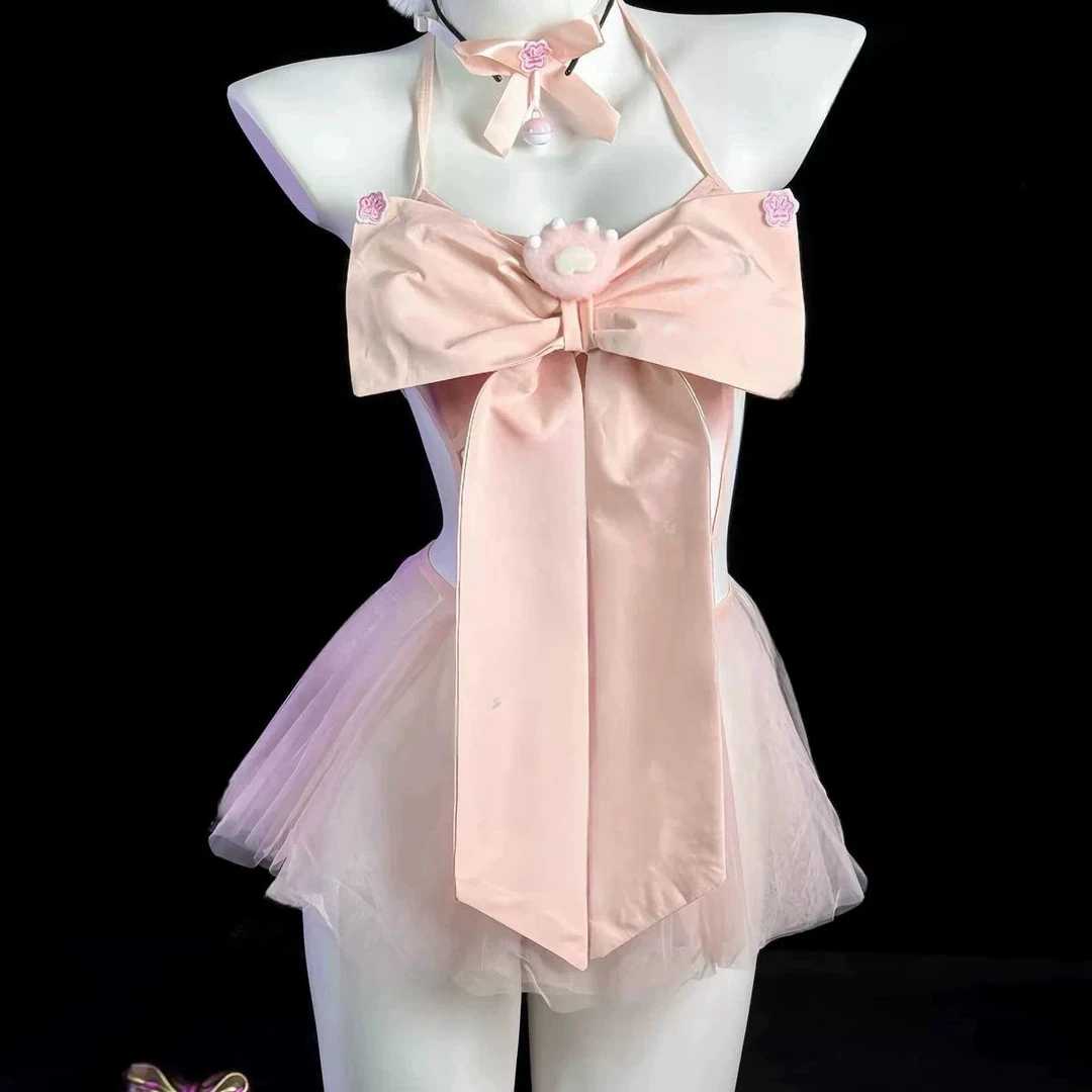 套装性感少女粉色纯欲甜美日系睡衣 情趣内衣猫咪制服可爱少女型