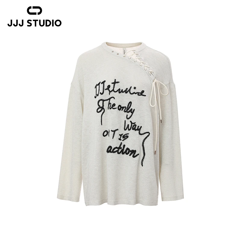 【欧若风】JJJ STUDIO 米白色针织上衣女 JUWWS2Z038