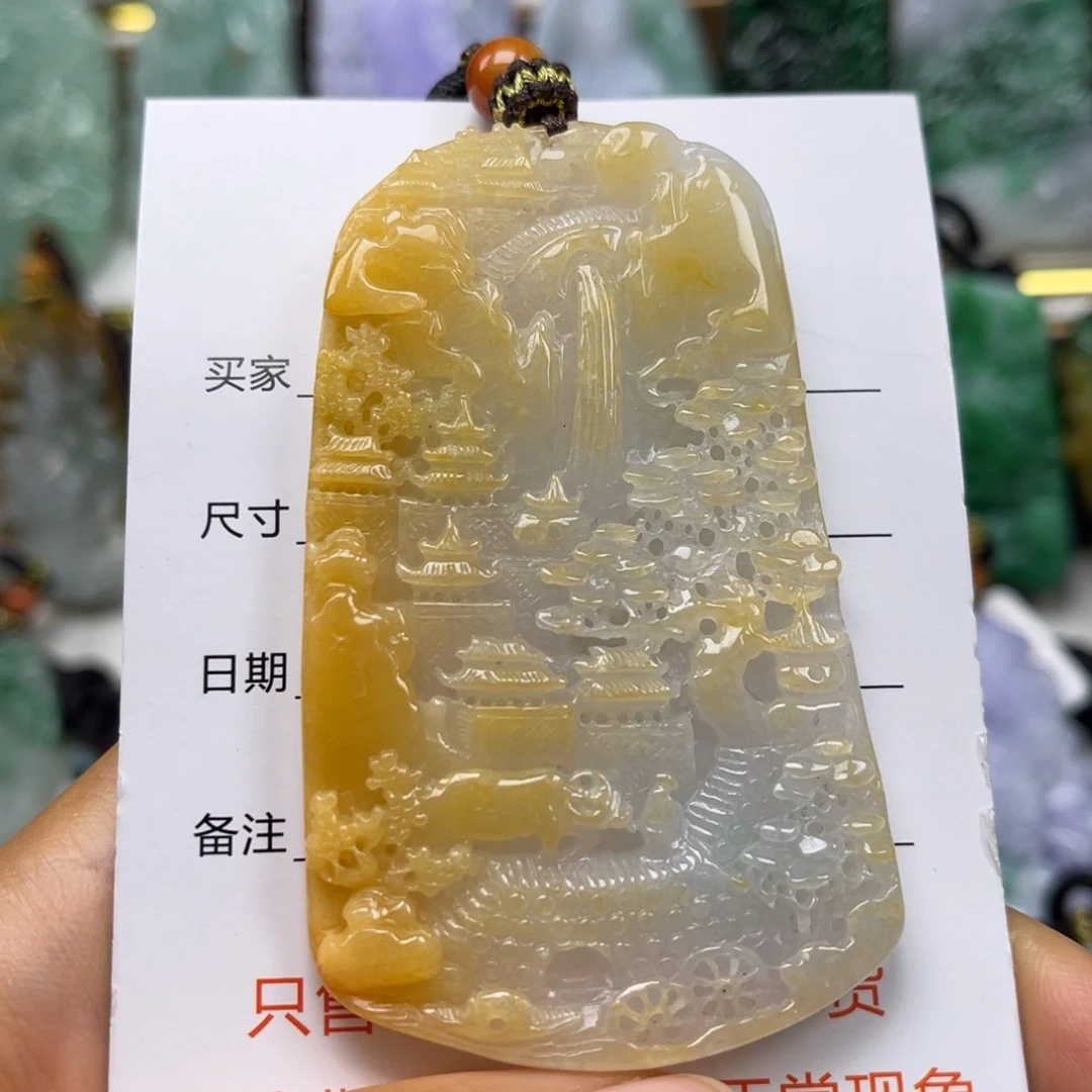 翡翠未镶嵌颈饰吊坠