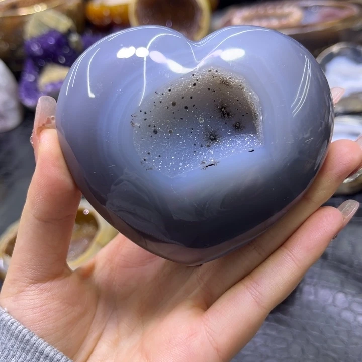 未镶嵌珠宝半成品水晶福利蓝晶爱心