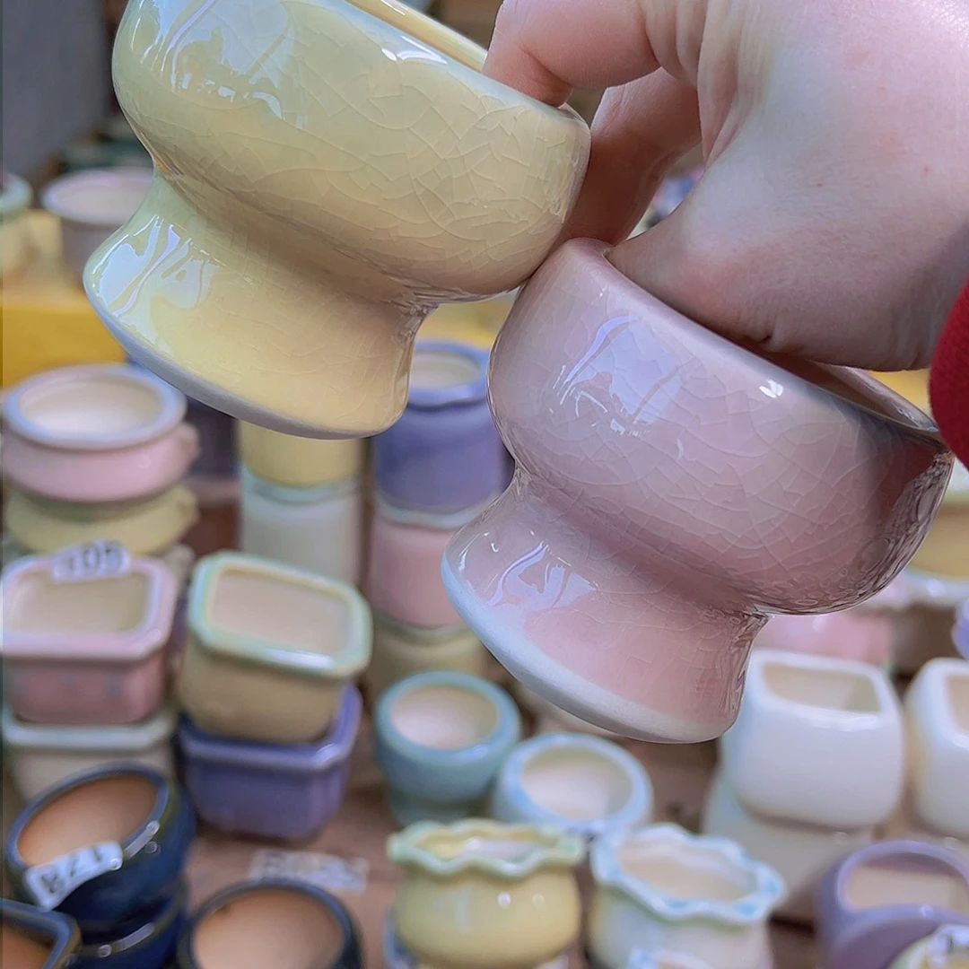 红陶陶瓷花盆当场满12包邮