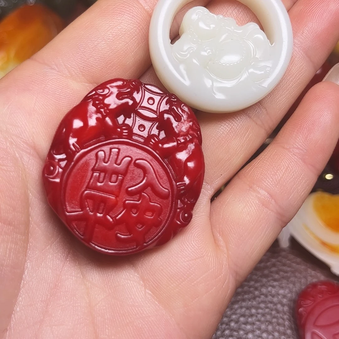 和田玉颈饰未镶嵌朱*姐