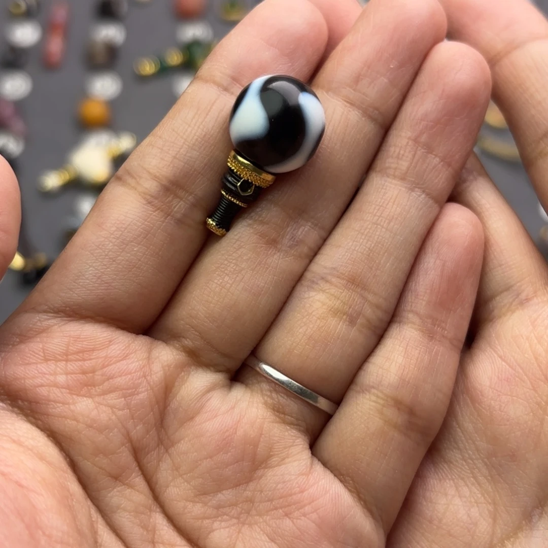 玛瑙/玉髓未镶嵌文玩配饰适配8-11mm的串