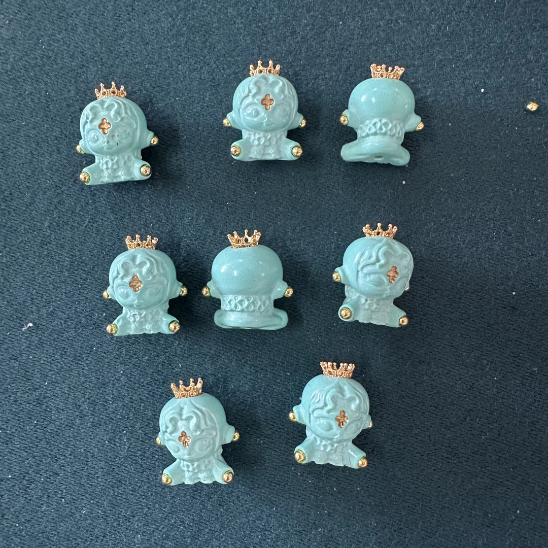 蒙松皇冠小天使铜镶雕刻件手串配件配珠