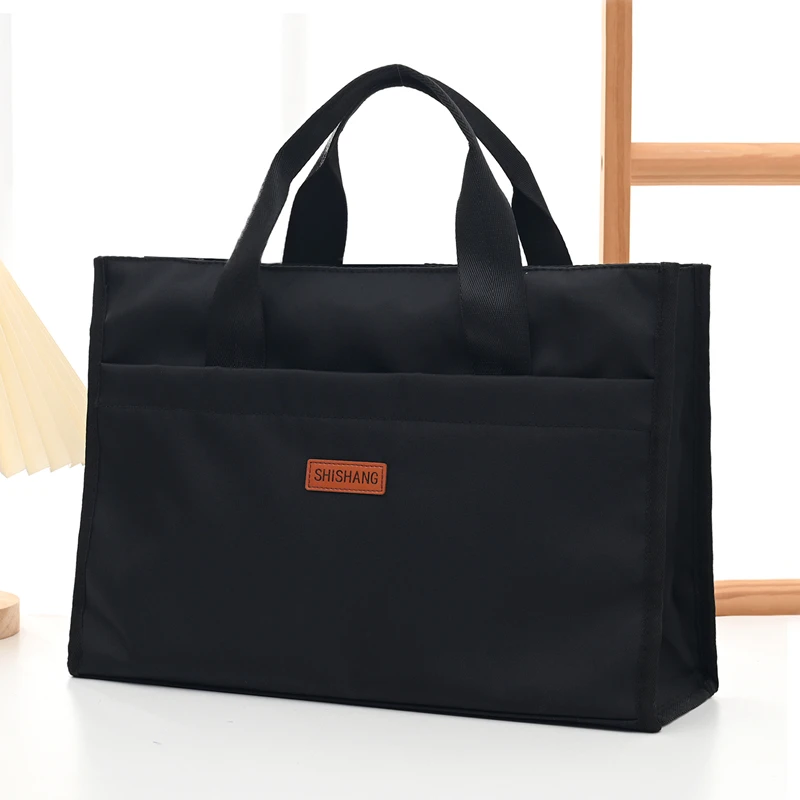 男士上班手提公文包大容量男女通勤手提袋a4文件商务笔记本电脑包