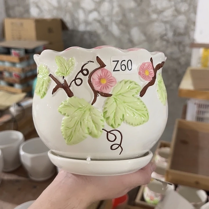 高温陶瓷花盆花盆