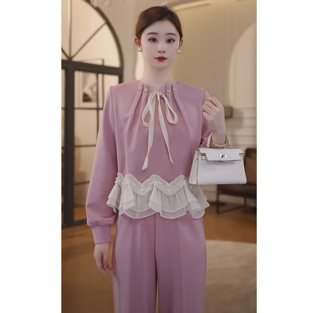 【GERT COREL格特瑞尔】春日浪漫 两穿气质休闲卫衣套装 XJ251Z1009