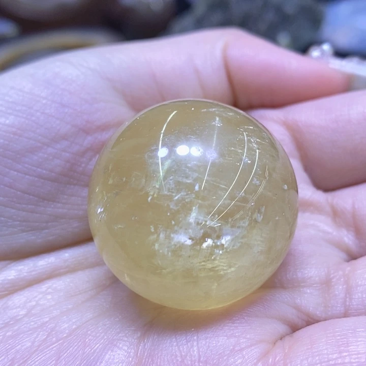 未镶嵌珠宝半成品水晶冰州黄球