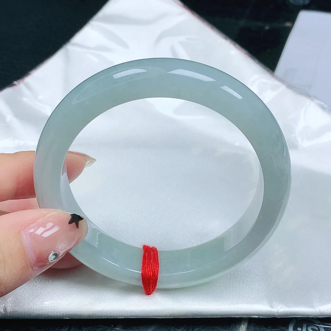 翡翠手镯未镶嵌翡翠53.5蓝正